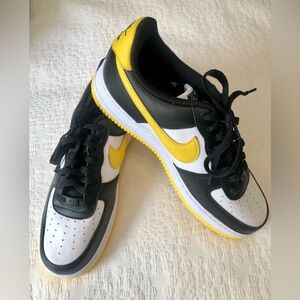 NIKE Air Force 1 "Low By You" Custom Men's Sneakers White, Black, Yellow 10 NEW